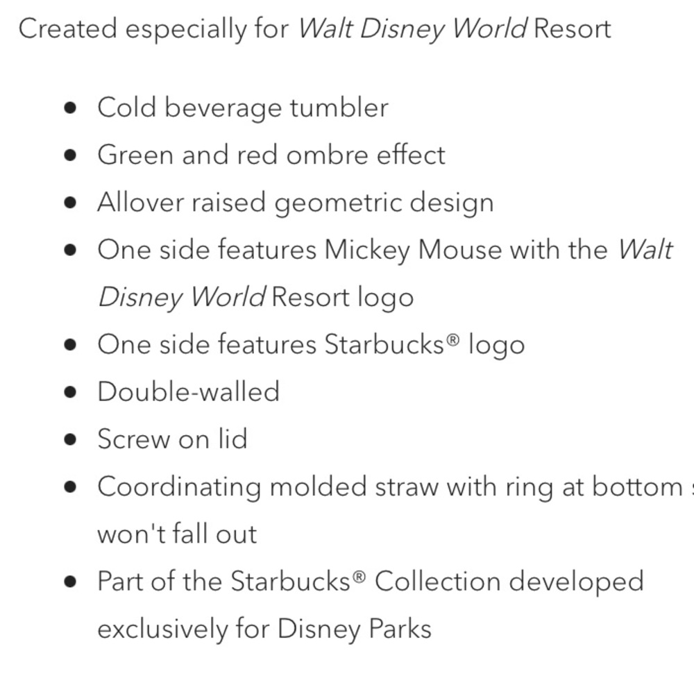 Mickey Mouse Starbucks Tumbler - Picture 10 of 10